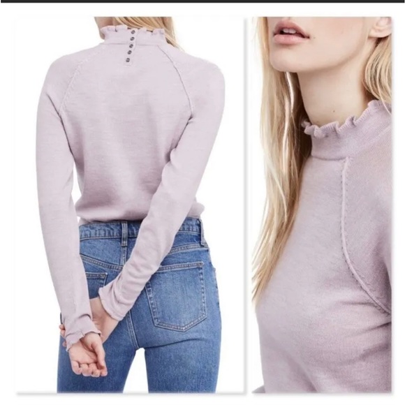 Free People | Lilac Needle & Thread Merino Wool Pullover Sweater - Picture 6 of 6
